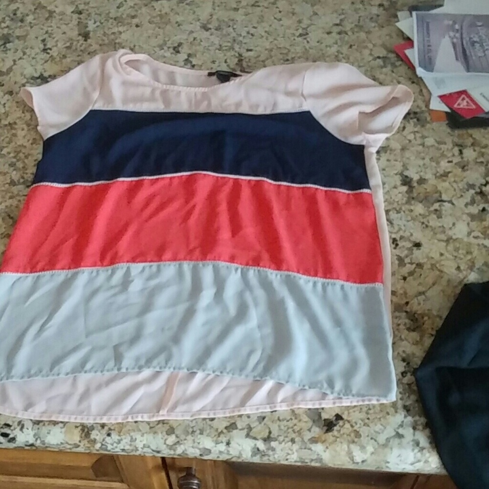 Multicolored sheer top